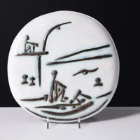 Pablo Picasso SCENE DE PLAGE (BEACH SCENE) Plaque, Madoura (A.R. 389) - Sold for $2,816 on 11-15-2025 (Lot 132).jpg